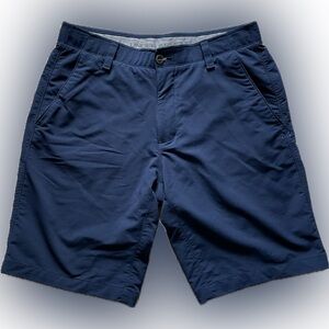 Under Armour Golf Shorts Mens 36 Blue Loose Heat Gear Polyester Blend Inseam 10"